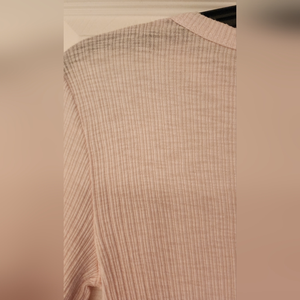 MICHAEL STARS Thermal Style Tee In Pale Pink (OS) - Picture 5 of 9